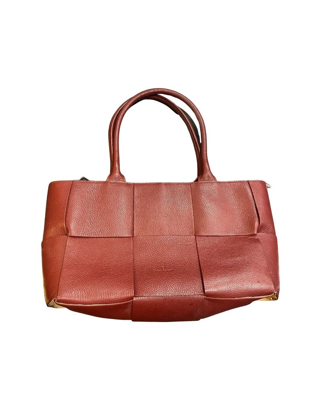 Chiara Ferretti Florence Woven Genuine Italian Leather Shoulder Handbag Elegant
